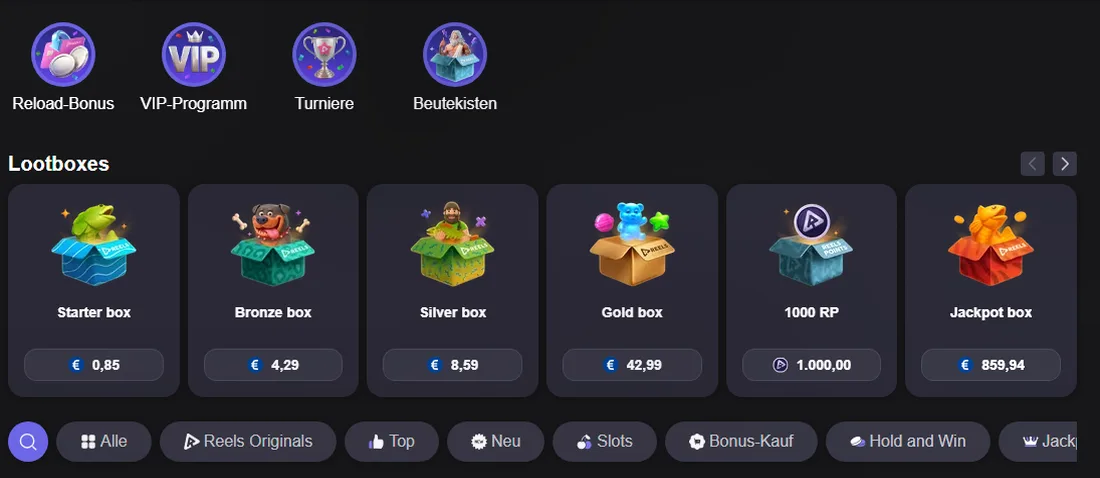 Reels Casino — bis zu 900 €₮ über 3 Einzahlungen (275% Willkommensboni)